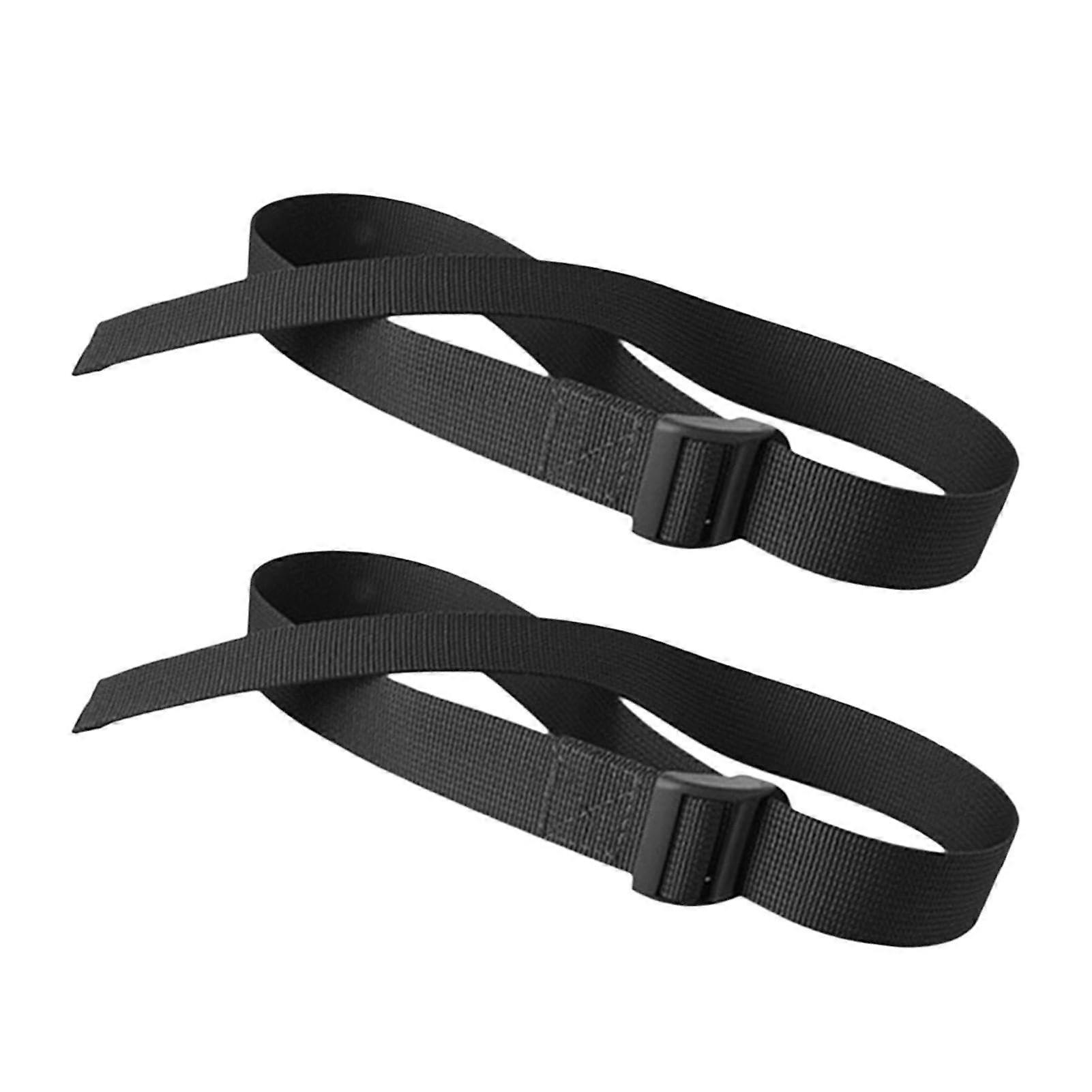 Leg Trainer Machine Pedal Straps Elliptical Leg Exerciser Foot Straps 2-Pack For Rowing Machines Black
