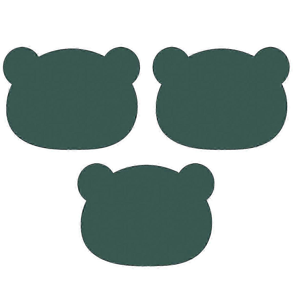 3つの無地の家庭用プレースマット、ホテル用の滑り止めの洗える断熱コースター