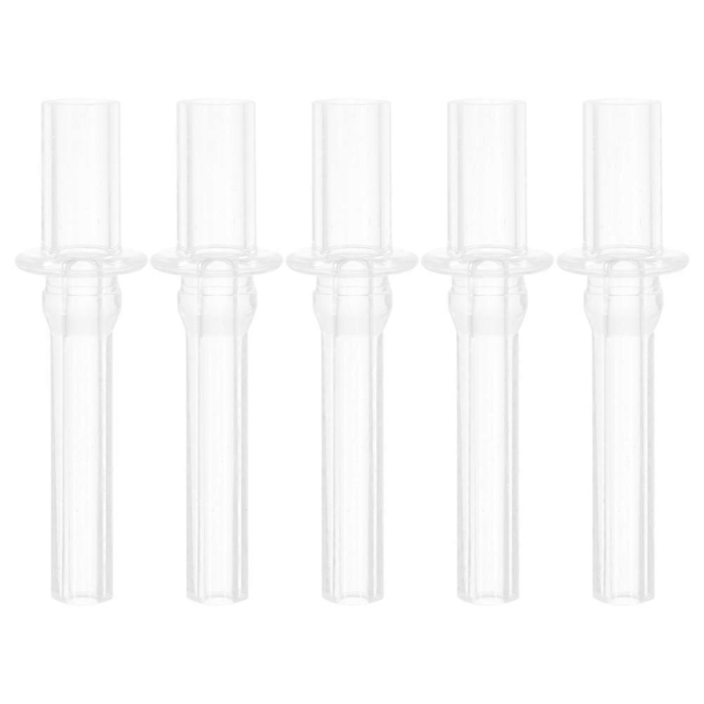 5pcs Reusable Silicone Straw Tips for Drinking Cups, Replacement Tips for Water Bottles, Long Versatile Straw