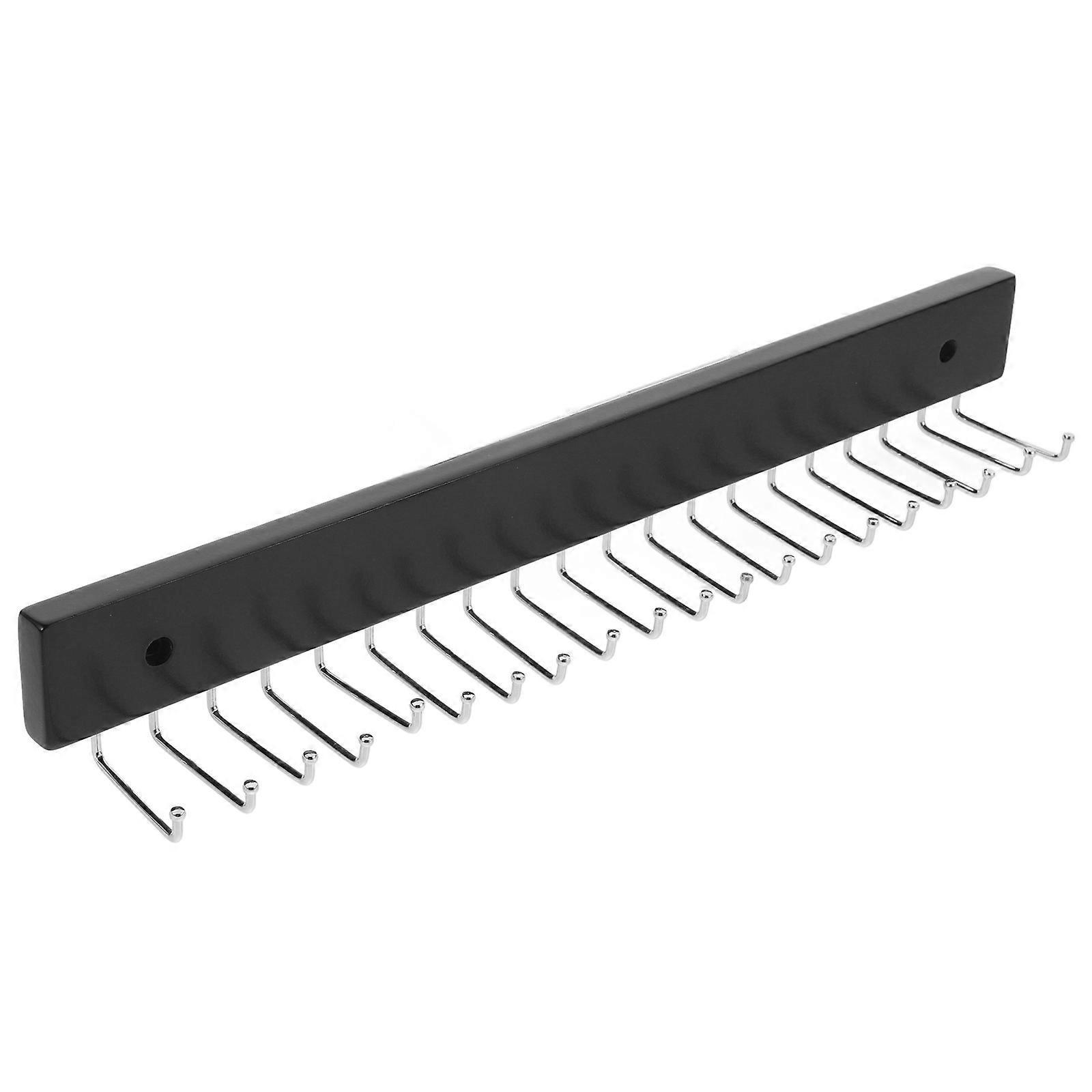 Wall Mounted Belt and Tie Organizer with Hooks – Space Saving Storage Rack for Closet or Entryway