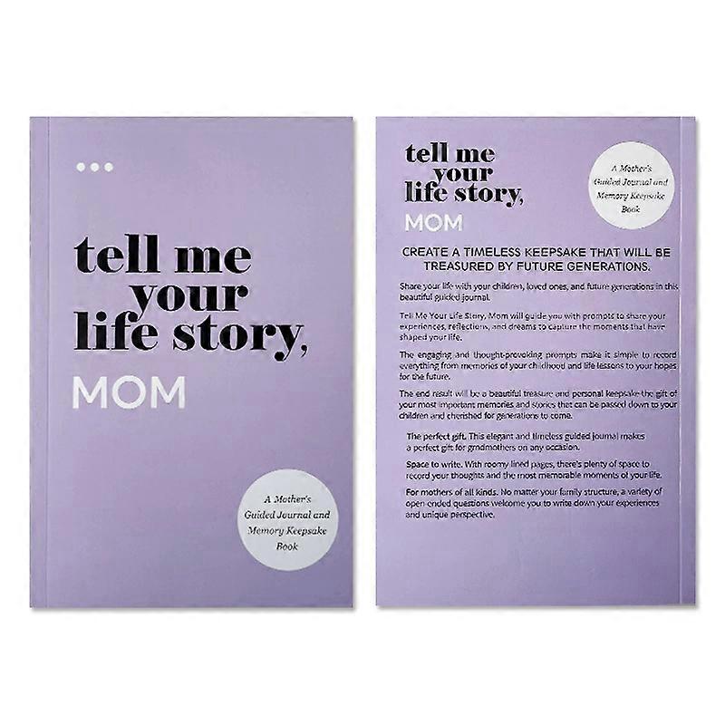 Tell Me Your Life Story - Dad's/Mom's/Grandpa's/Grandma's Guided Journal and Memory Keepsake Book Meaningful Gift