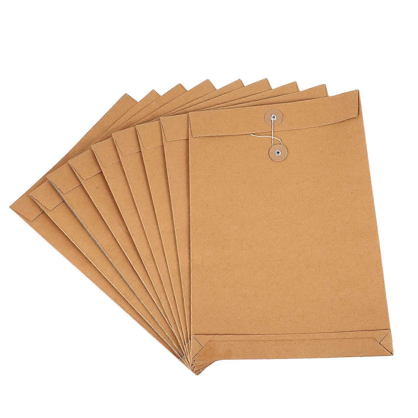 25pcs Kraft Paper Document Carrier Bags, Blank Envelopes for Files, Lightweight Folder Organizer for Office, School, Business Travel and Daily Use