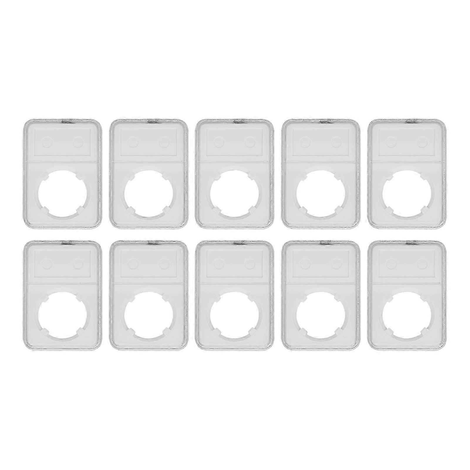 Pack of 10 Transparent Coin Holders, Durable and Eco-Friendly Protective Boxes for Safe Coin Collection and Storage