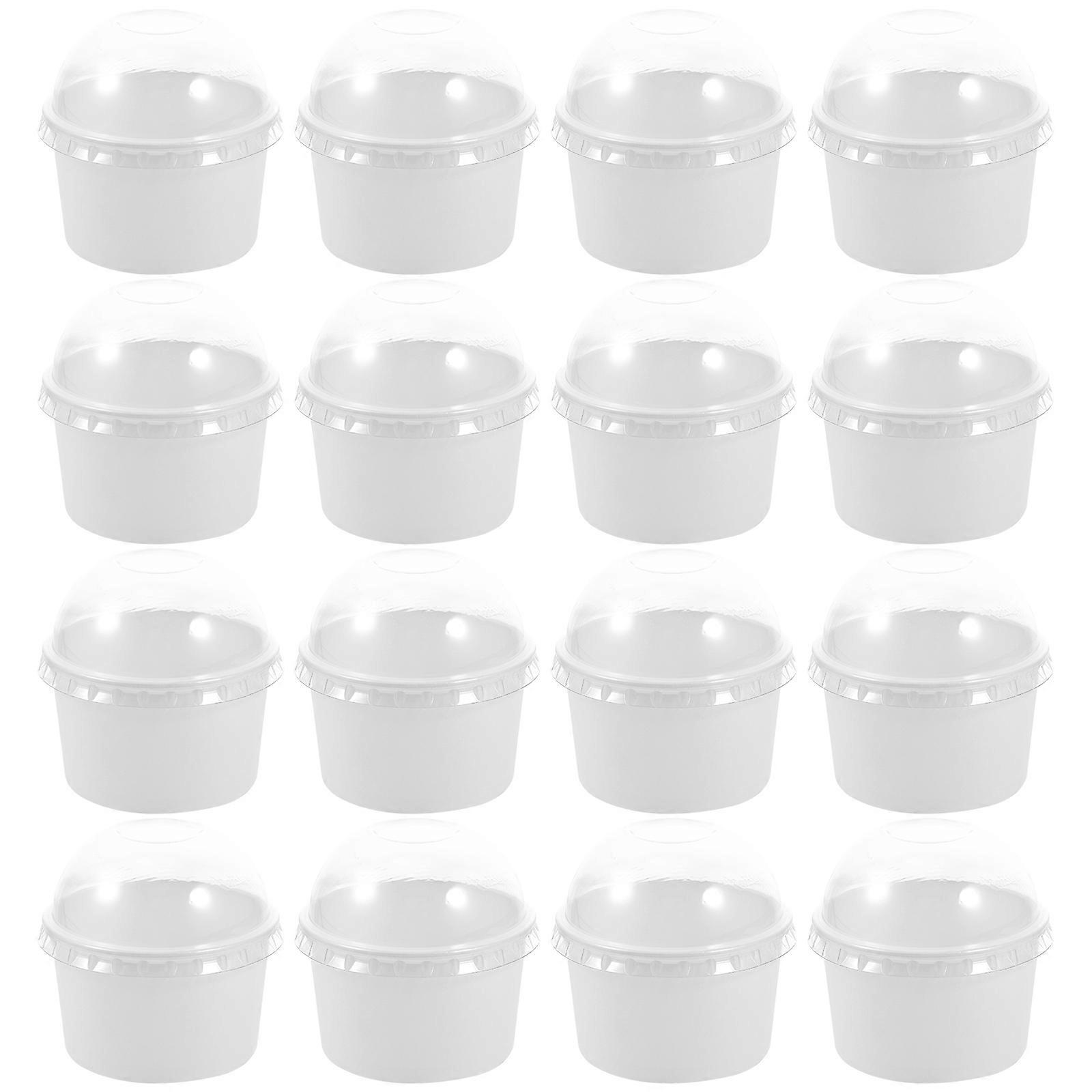 Cups With Dome Lids Yogurt Material For Banquets 50Sets