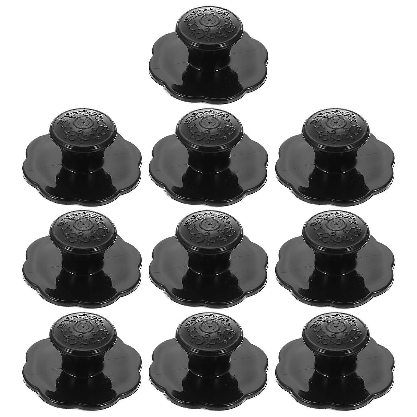 Cabinet Door Knobs Self-Stick Drawer Knobs Furniture Cabinet PP Material 10Pcs