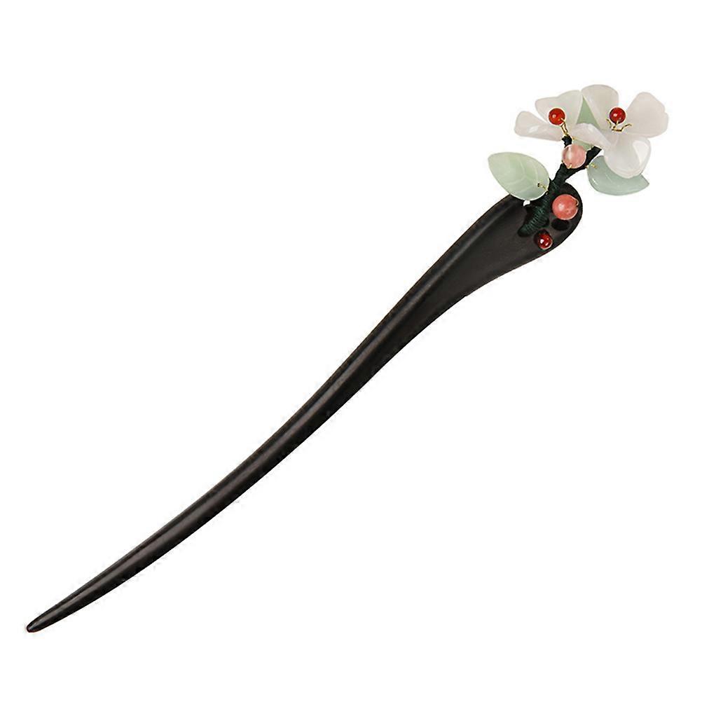 غطاء الرأس الصيني شرابة عصا الشعر التقليدية الصينية دبوس الشعر زي المرأة اكسسوارات الشعر 21X2X2CM خشب 1 قطعة