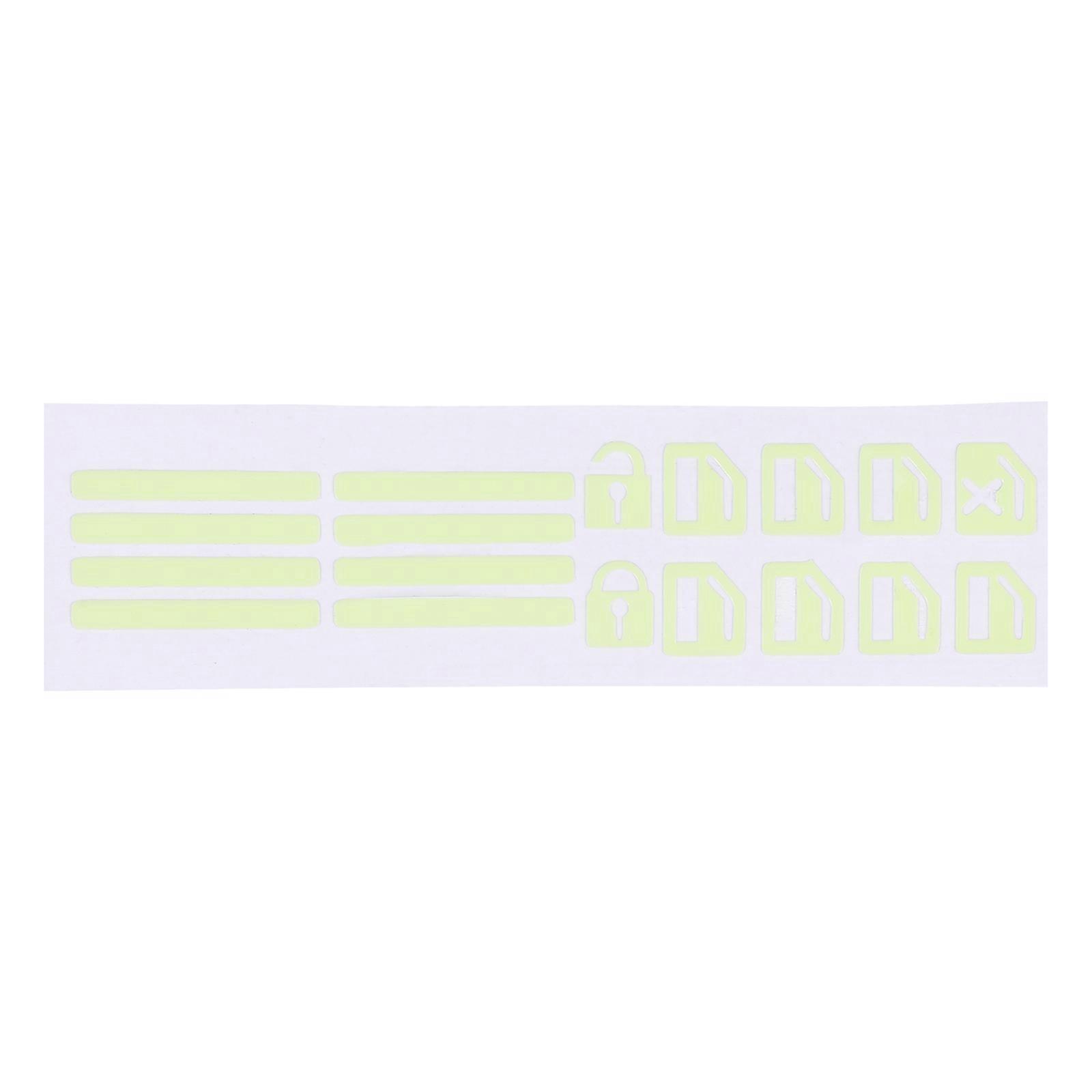 Automotive Fluorescent Stickers Easy To Find Switch For Car Exterior Door Handle Simple Style 10 5X2 8cm 1Set