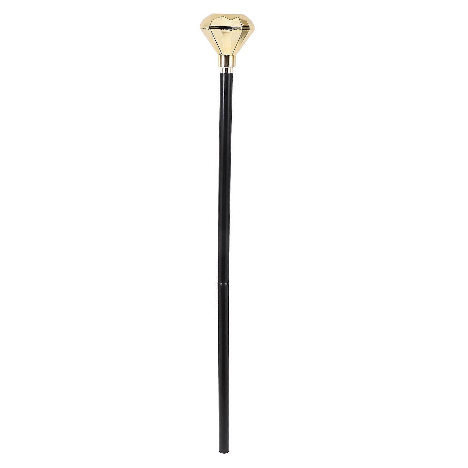 Halloween Wand Cosplay Accessory Stage Performance Cane Shape Golden 1Pcs