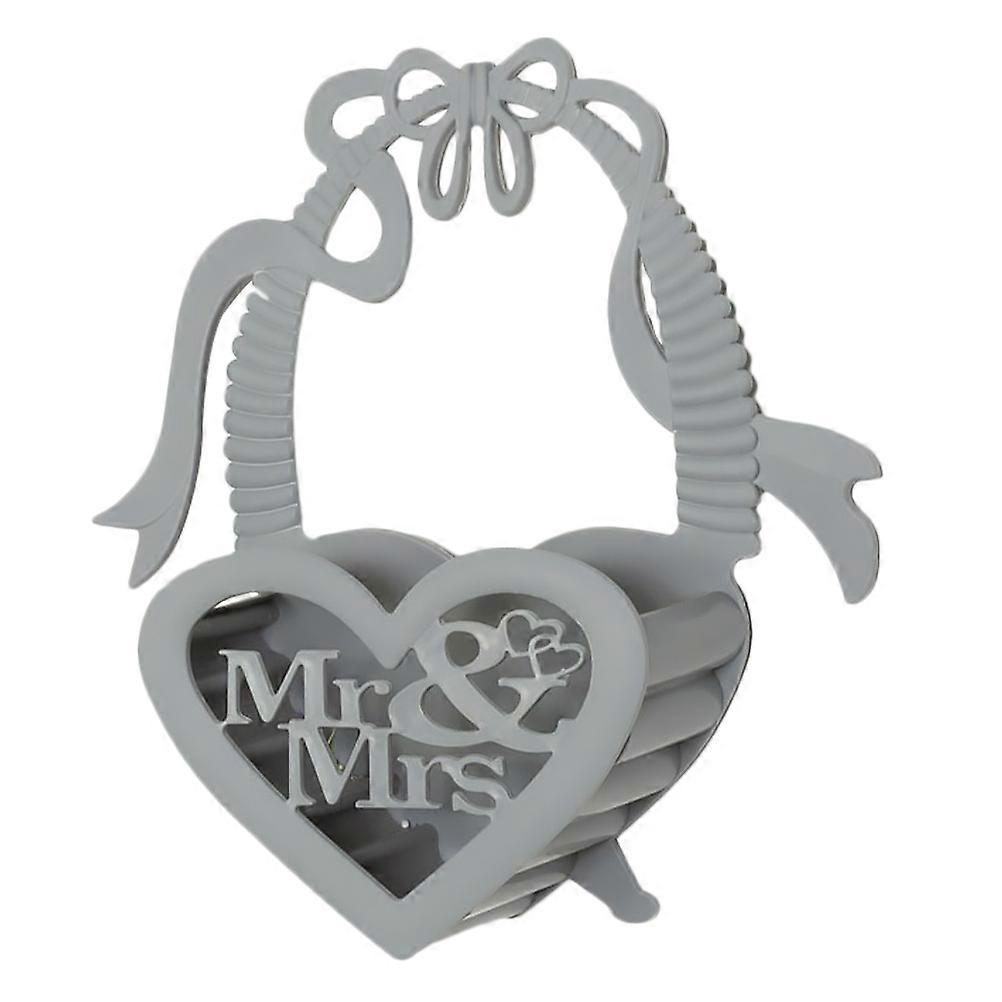 Grey Plastic Wall Mounted Flower Basket for Storage Waterproof and Heat Resistant 7.5 Inches