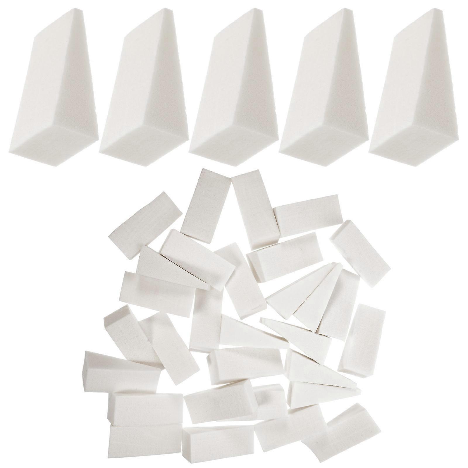 Kids Painting Tool Sponges For Pottery White Triangular Absorbent 50Pcs