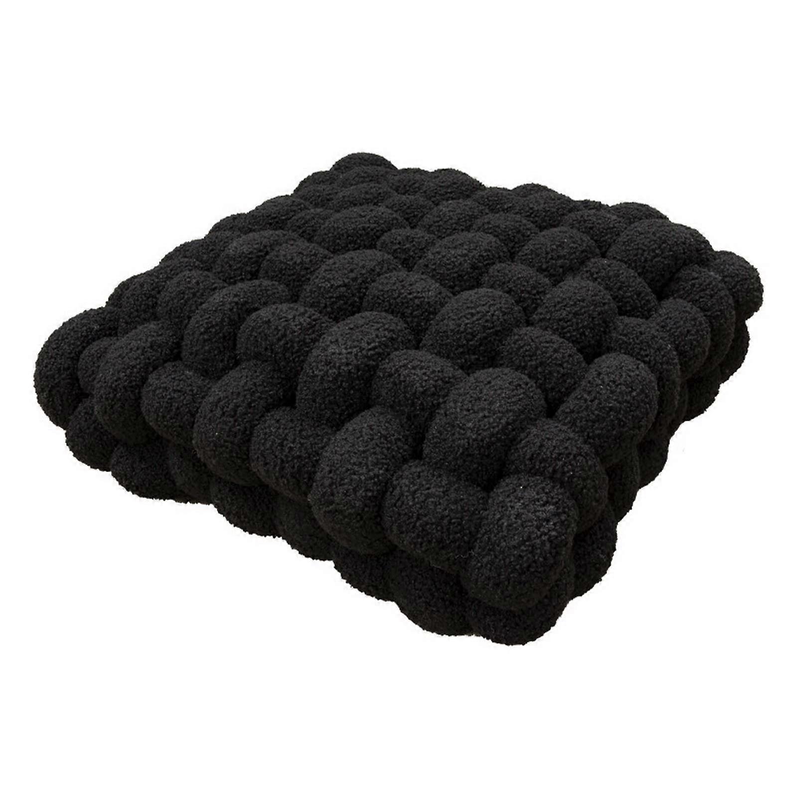 Pillow Cushion Woven Square Elastic Black Bedroom Accessories