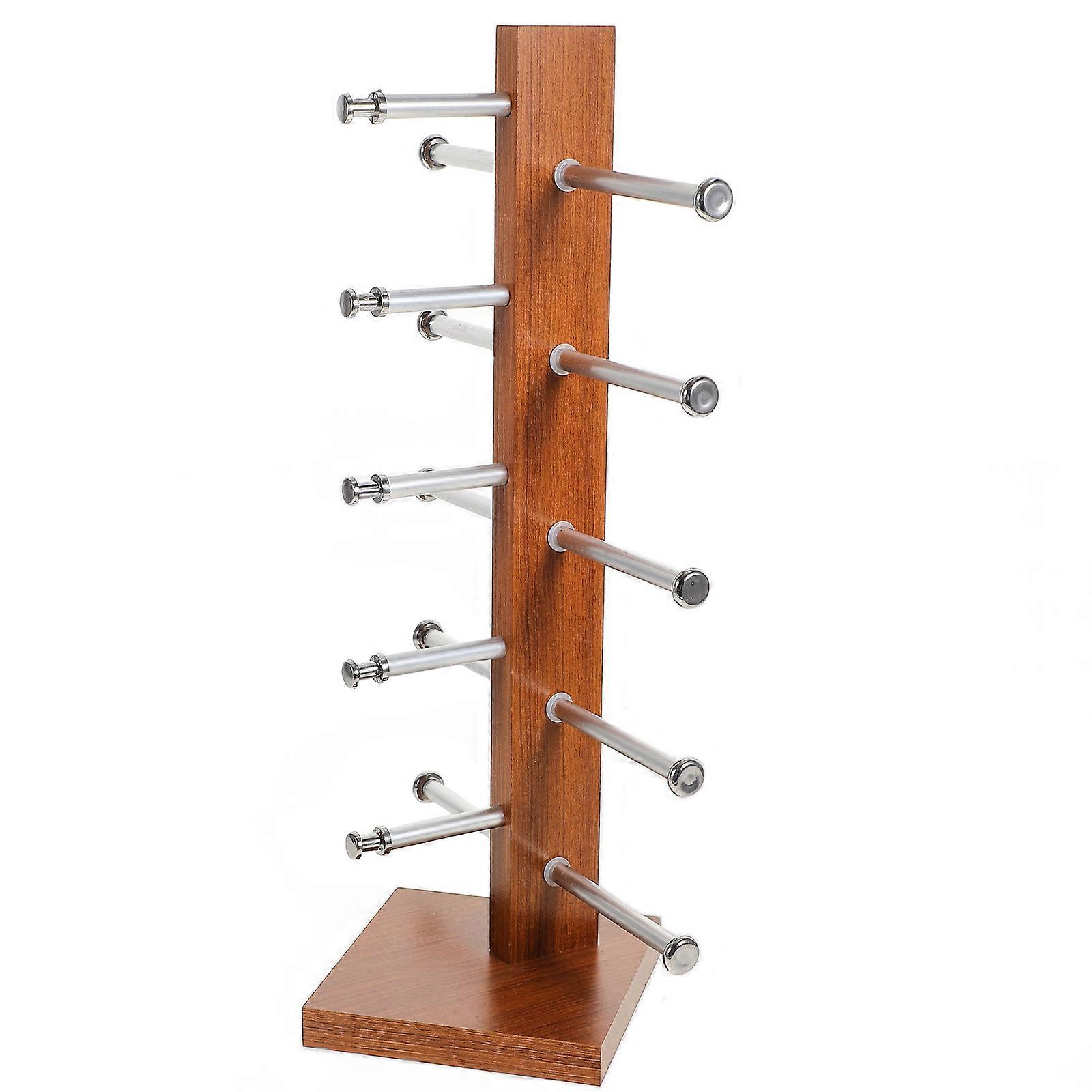 Eyeglasses Stand Holder Multi-tier Eyeglasses Display Rack Rectangular Shape Density Board Material Storage Function 1Pcs