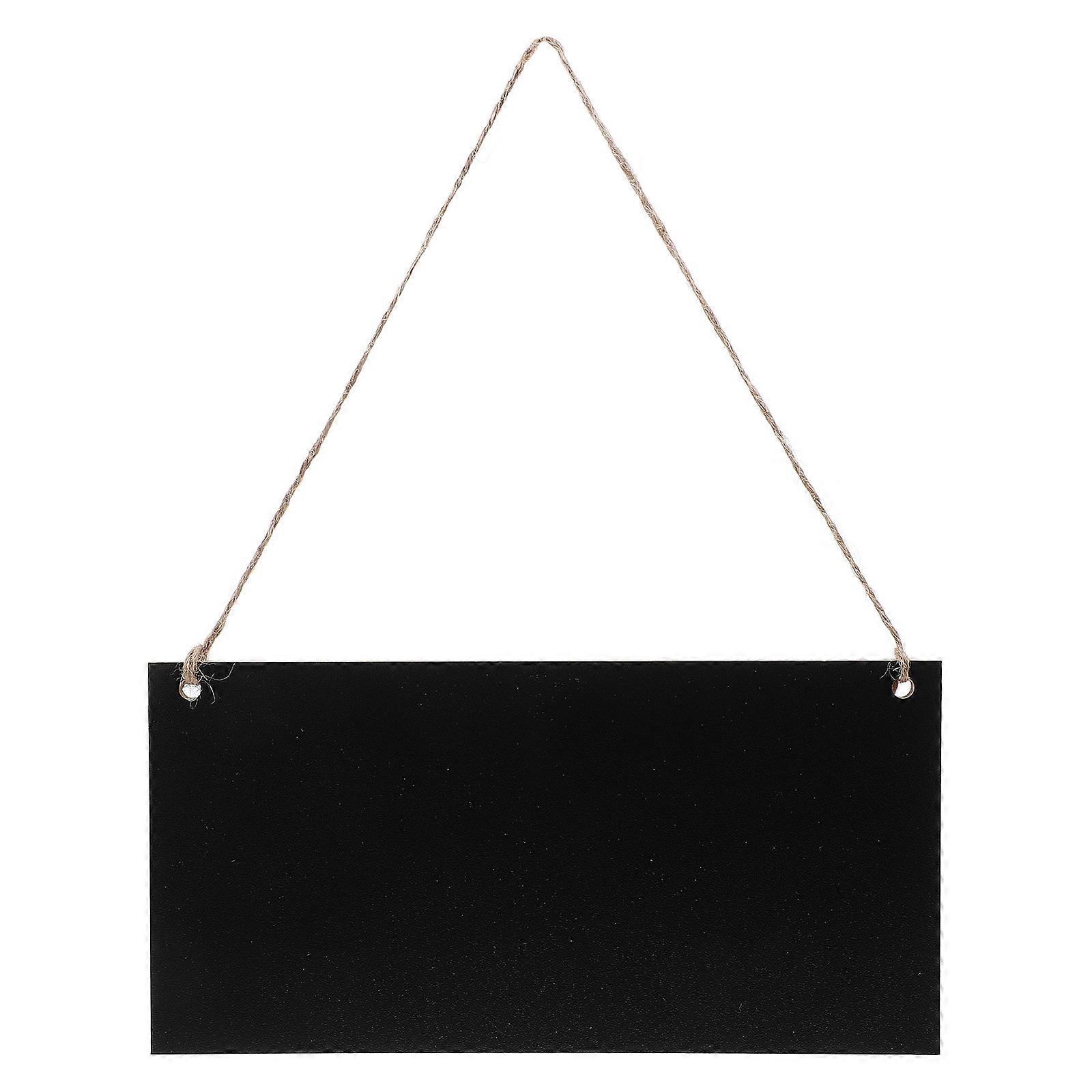 Chalkboard Hanging Sign Erasable Blackboard For Kitchens Parties Gardens Black Rectangular Space-Saving 1Pack