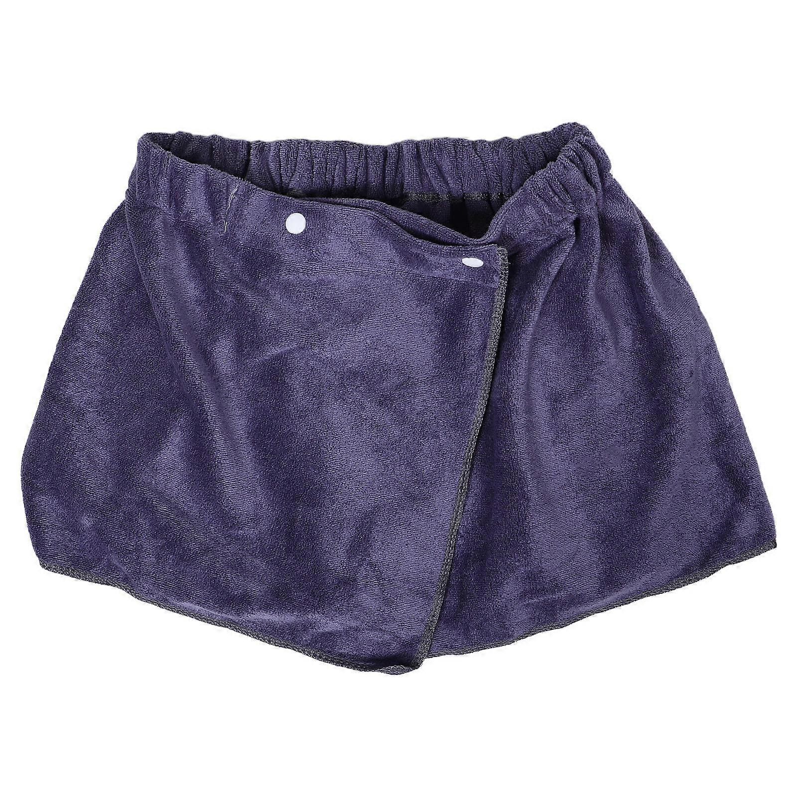 Towel Pants Mens Bath Skirt Versatile Use For Home Grey 1Pcs