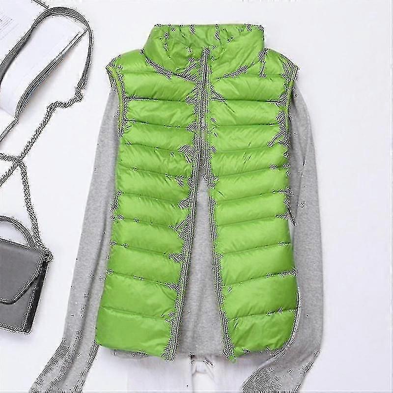 Ärmlös vinterväst för kvinnor - Lätt quiltad pufferdunväst för värme
