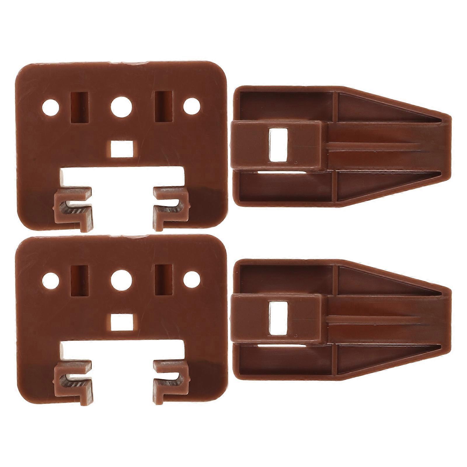 Plastic Drawer Glides Stoppers Drawer Guidance Rectangular for DIY Enthusiasts 2Sets