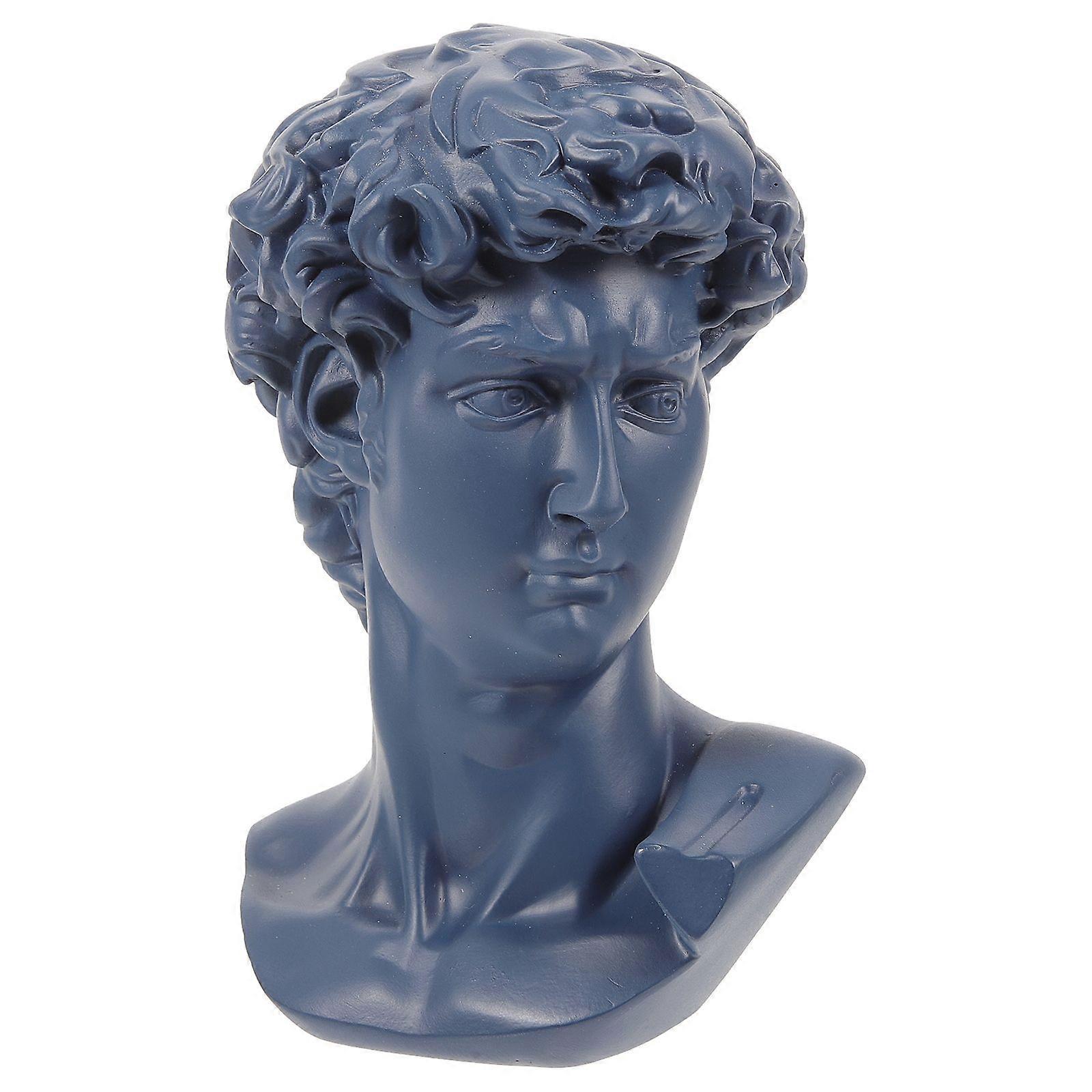 1Pc Color Character David Small Head Home Ornament Home Desk Resin Craft