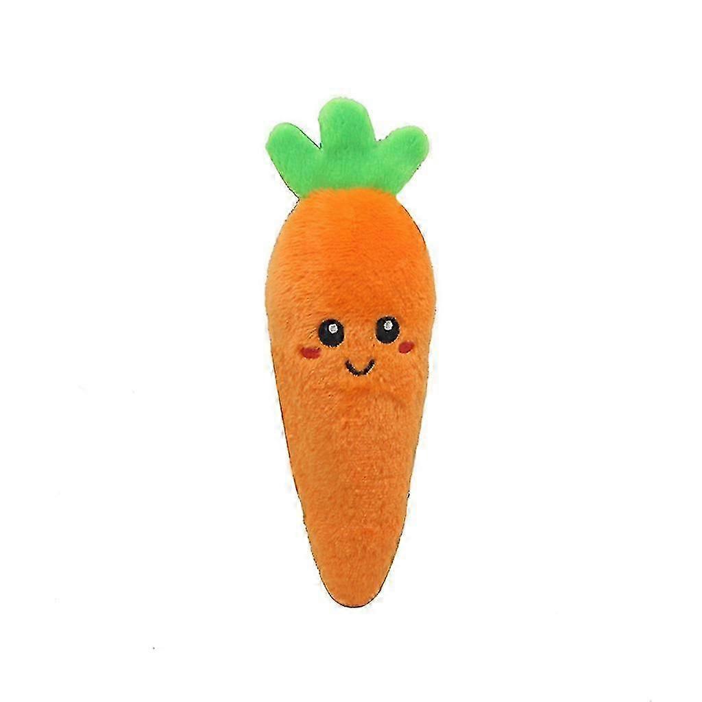Interactive Squeaker Hide And Seek Plush Toy Vegetable Plush Shape Durable Home