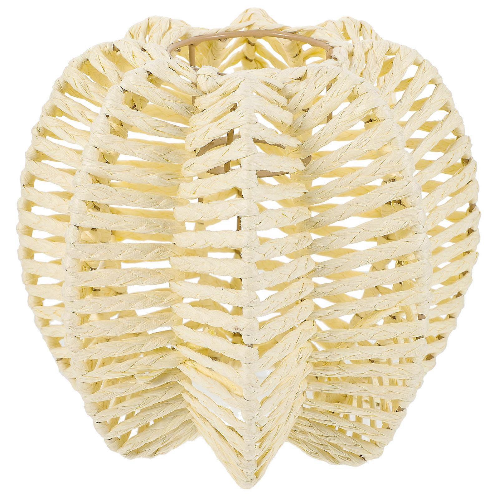 Replacement Pendant Shades Woven Lampshade Round Rustic Style Home Lighting 21x21cm 1Pcs