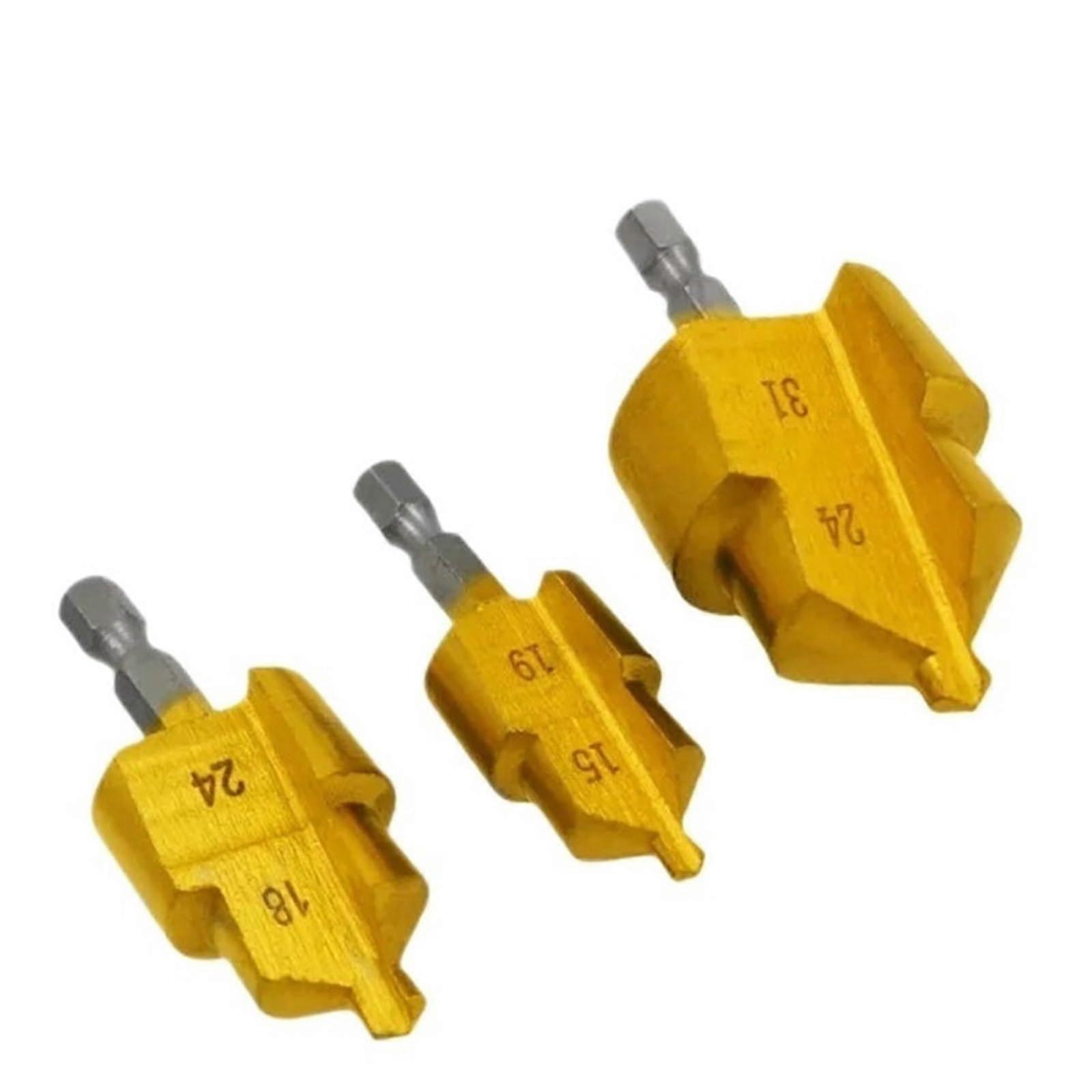 1/2/3part PPR lifting drill, 20/25/32 mm step drill set with hex shank, hole opener, (3PCS) Ref: 8093