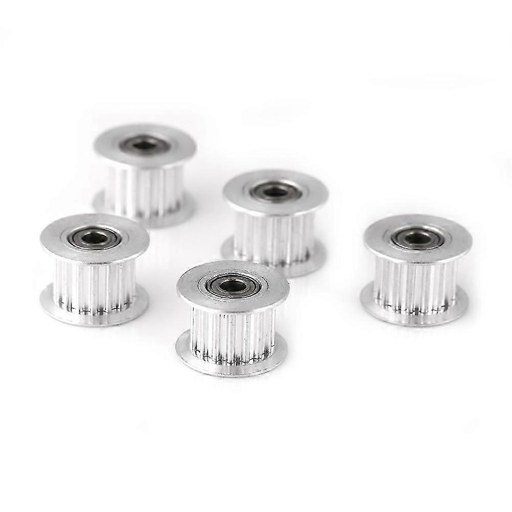 5pcsアルミニウム2GTベルトタイミングプーリー3Dプリンターアクセサリー(W6mm、16T、ボア3、歯付き)