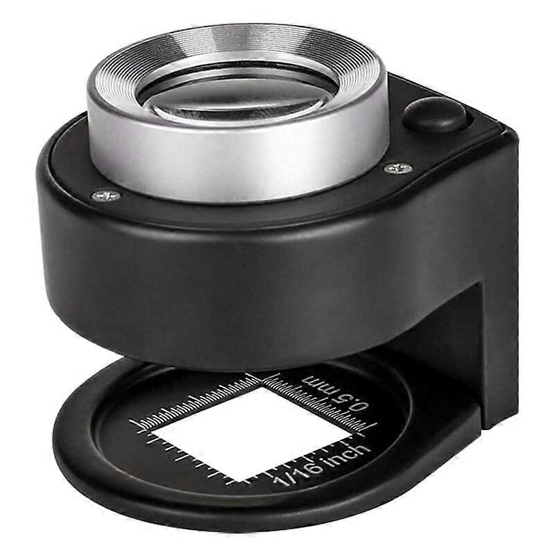 Lupa de mesa de ampliação 30x com 3 LEDs Mini lupa iluminada portátil