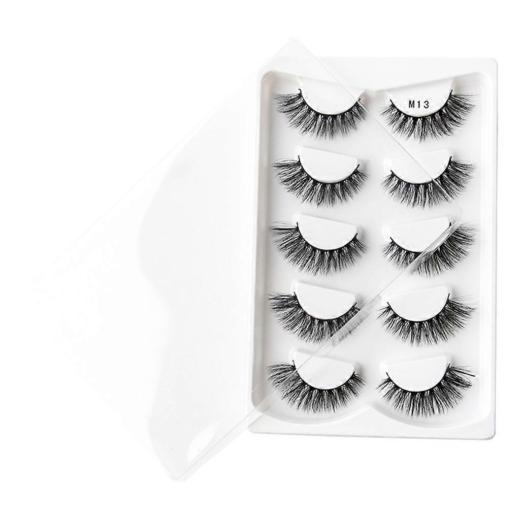 Makeup Eyelashes 3D Mink Lashes Fluffy-Soft Sparse Natural Cross-Lash Extension Reusable False Eyelashes