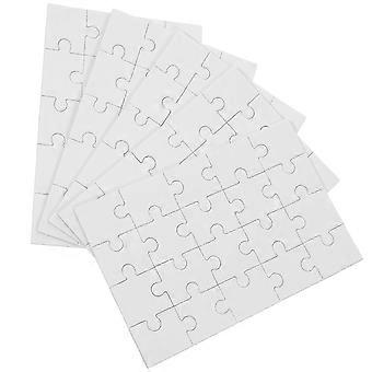 5 Sets Thermal Transfer Blank Puzzle Puzzle Pieces Crafts Heat Press Printing Jigsaw Sublimation Puzzles Blank Puzzles Draw