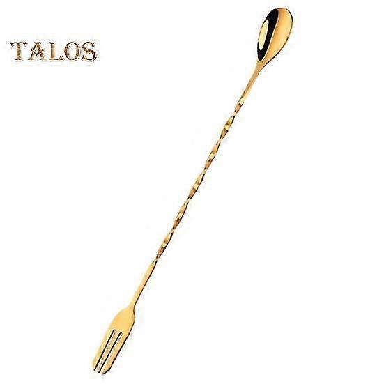 Stirring Spoon Long Handle Design Bartending High Gloss Useful Cocktail Mixing Fork Bar Accessories Daily Use