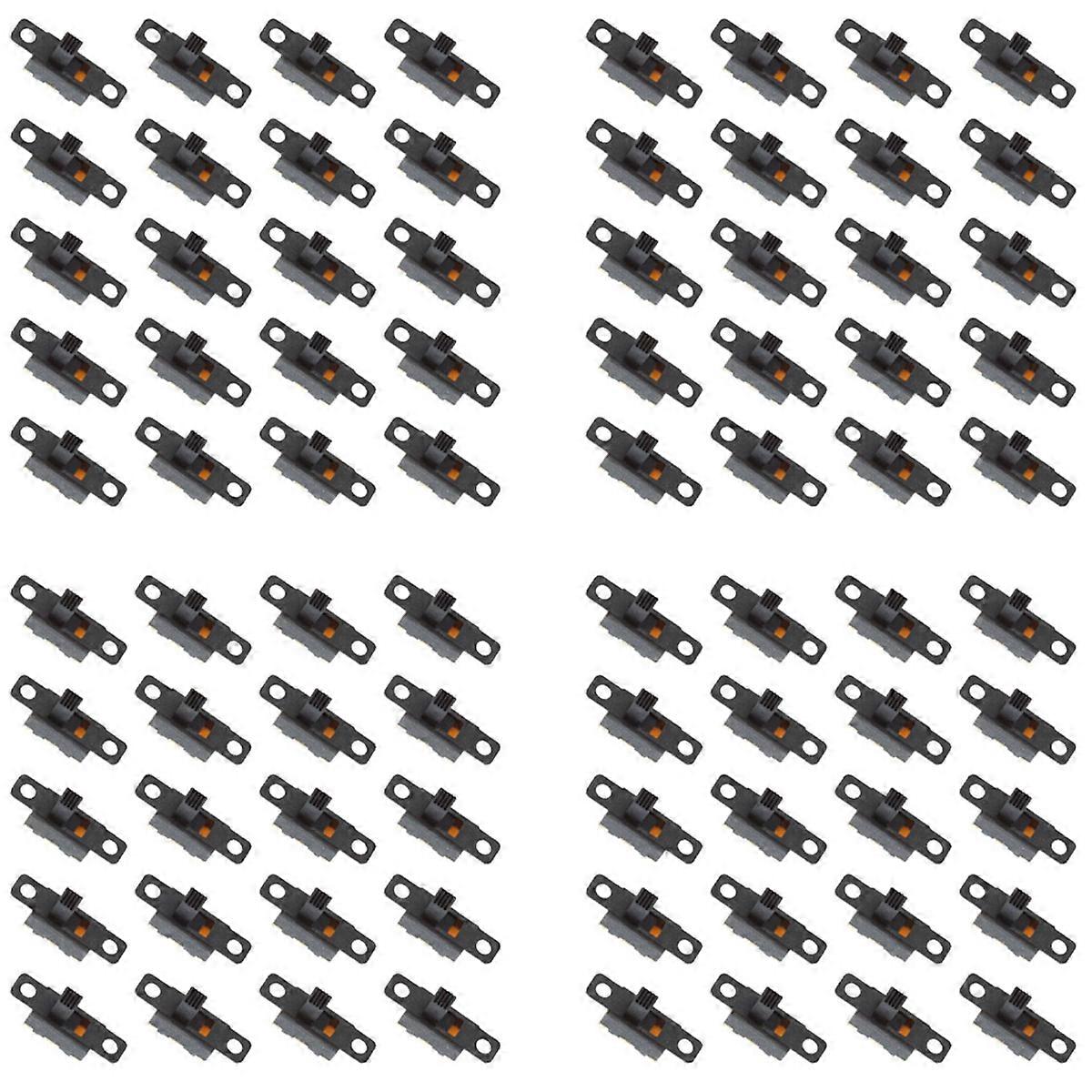 80pcs 5V 0.3 A Mini Size Black SPDT Slide Switch for Small DIY Power Electronic Projects