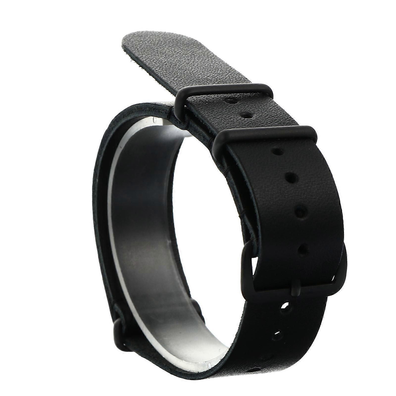 Cowhide Watchband Replacement Watch Strap for Watch Black 29.5X2.5CM 1Set