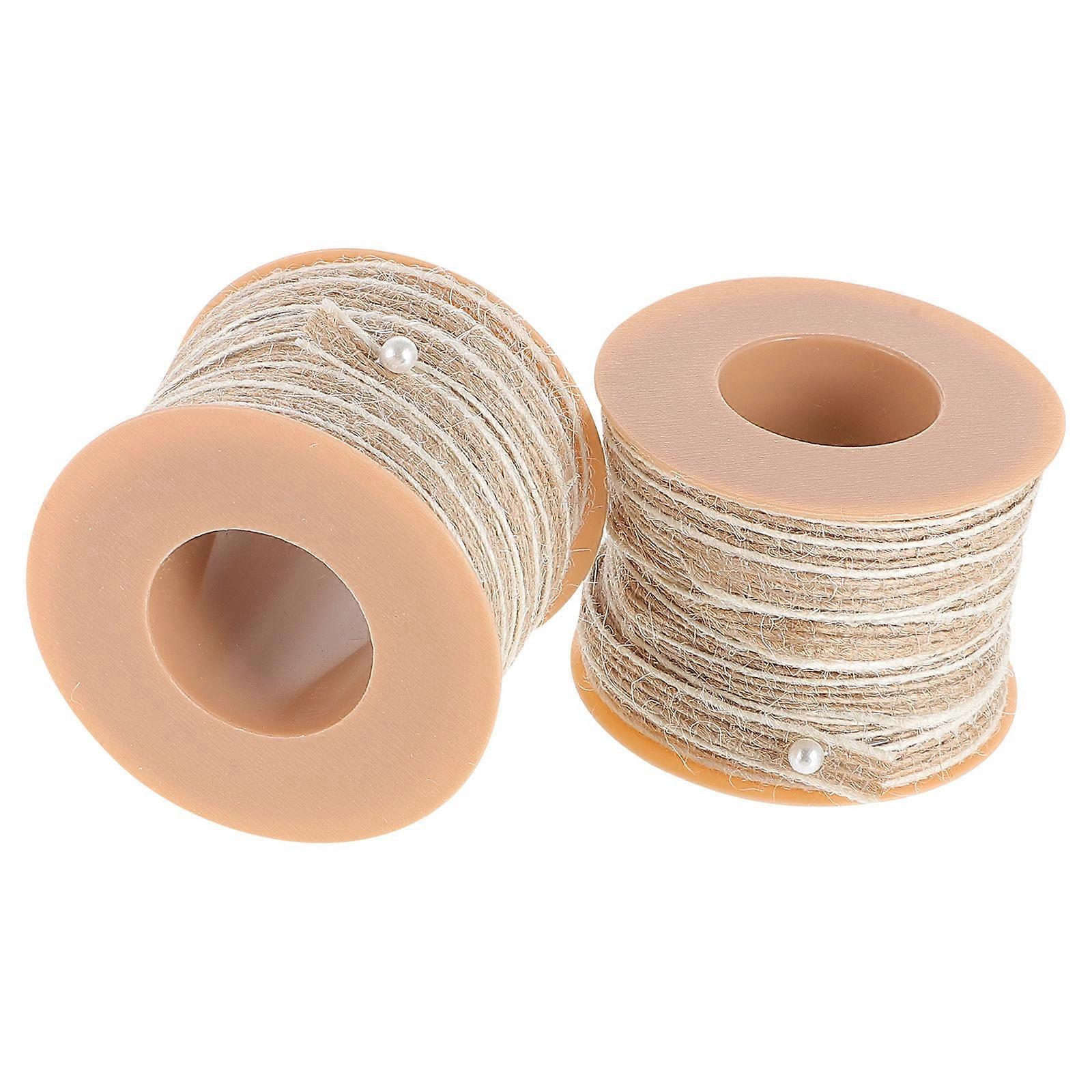 Natural Jute Twine String Diy Craft Decoration Parties Khaki 1000X0.5Cm 2 Rolls