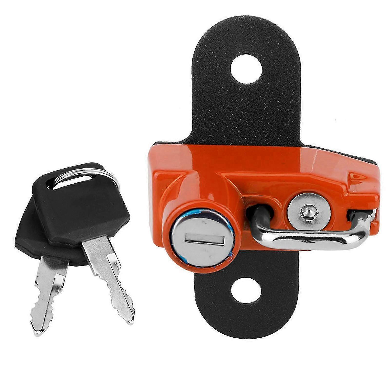 Motorcycle Modification Aluminum Alloy Helmet Lock Mount Hook Fit for Suzuki V-Strom 250 2017+(Orange )