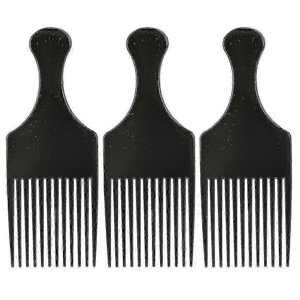 Men's Styling Comb Set - 3 Flat Tooth Combs with Hair Oil Applicator
