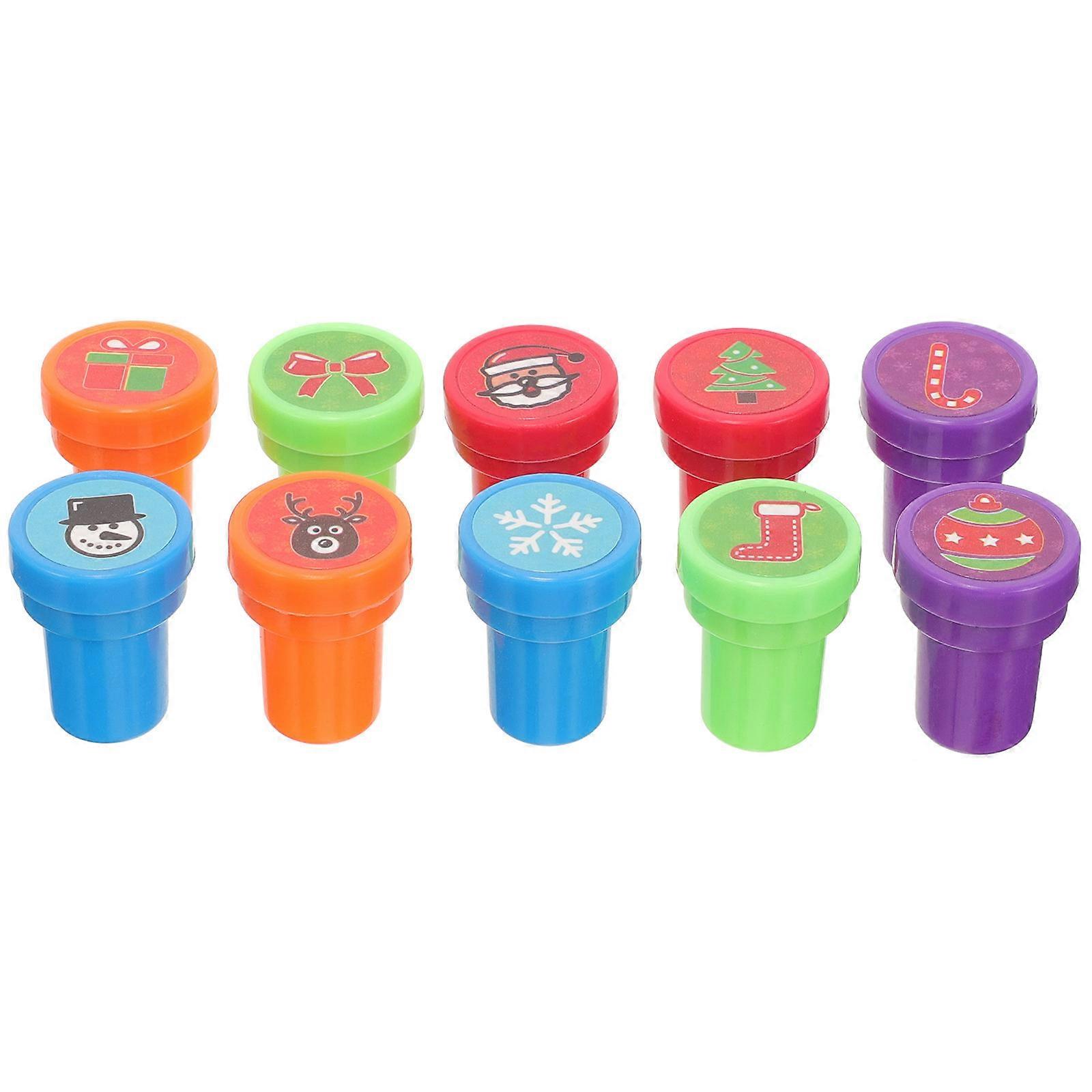 Stampers For Kids Childrens Stamps Pp Material Xmas Inking Stamper 3.50X2.50X2.50CM Diy 1Set