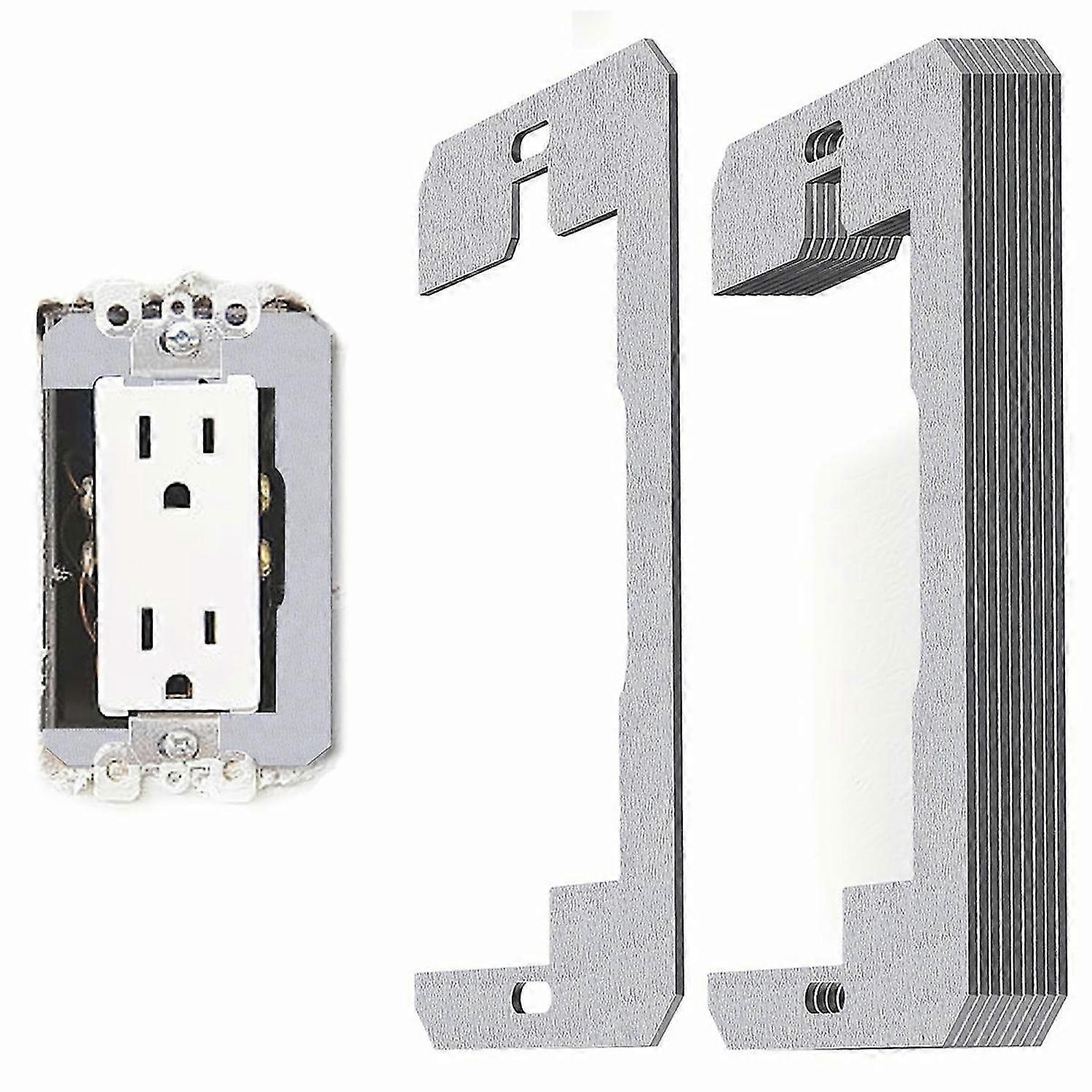 10-Pack Outlet Adjustment Plate Spacers - Durable, Self-Leveling Electrical Socket Extenders for Une