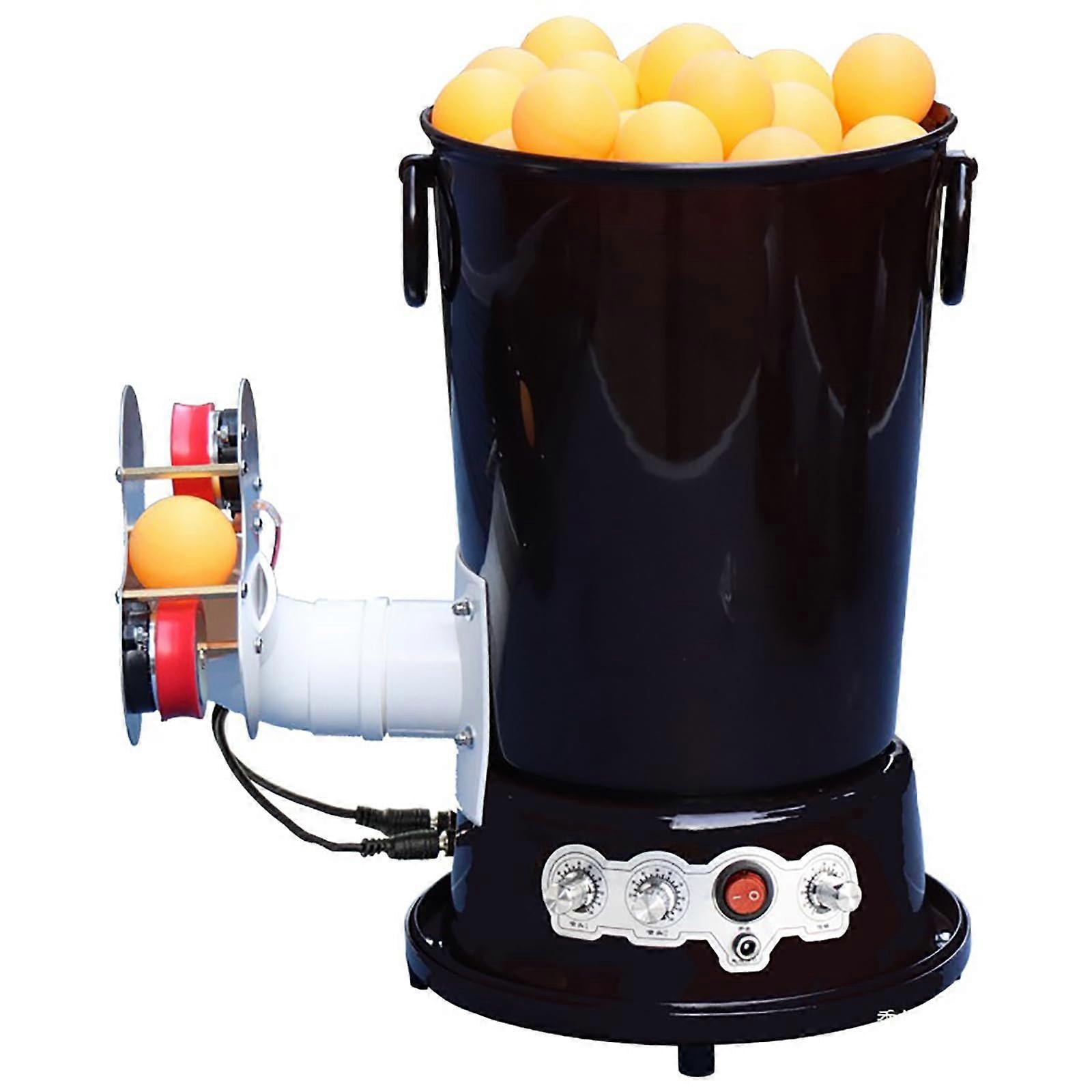 Table tennis ball machine with adjustable speed, height, direction, spin