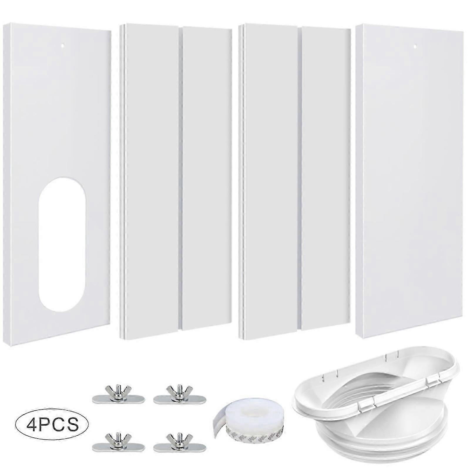 Portable Air Conditioner Window Vent Kit, Upgraded Seamless Portable AC Vent Kit with 5.9" Diameter of Exhaust Hose & Universal Coupler, Adjustable Wi