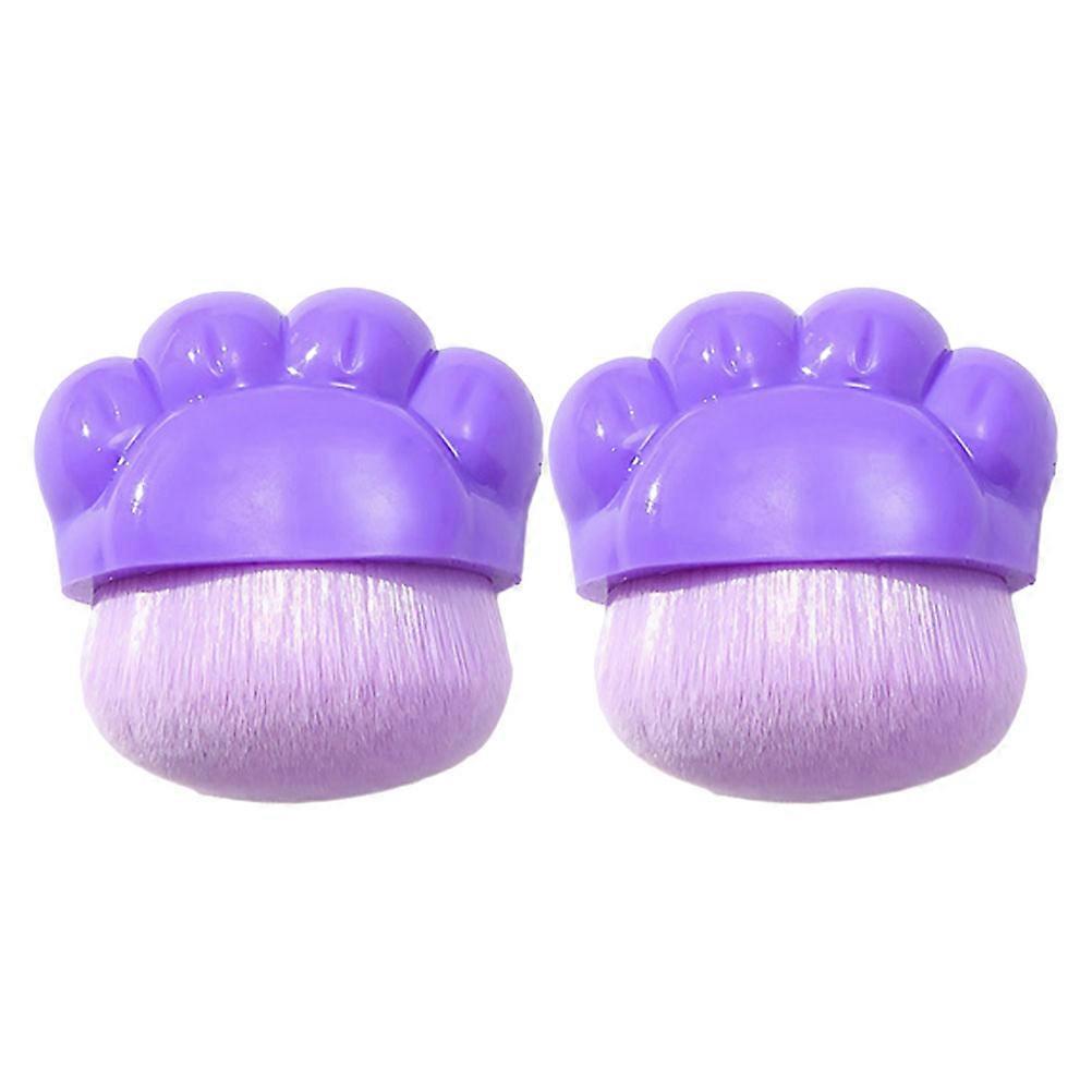 Cat Claw Shaped Small Concealer Brush Appearance For Women 2Set