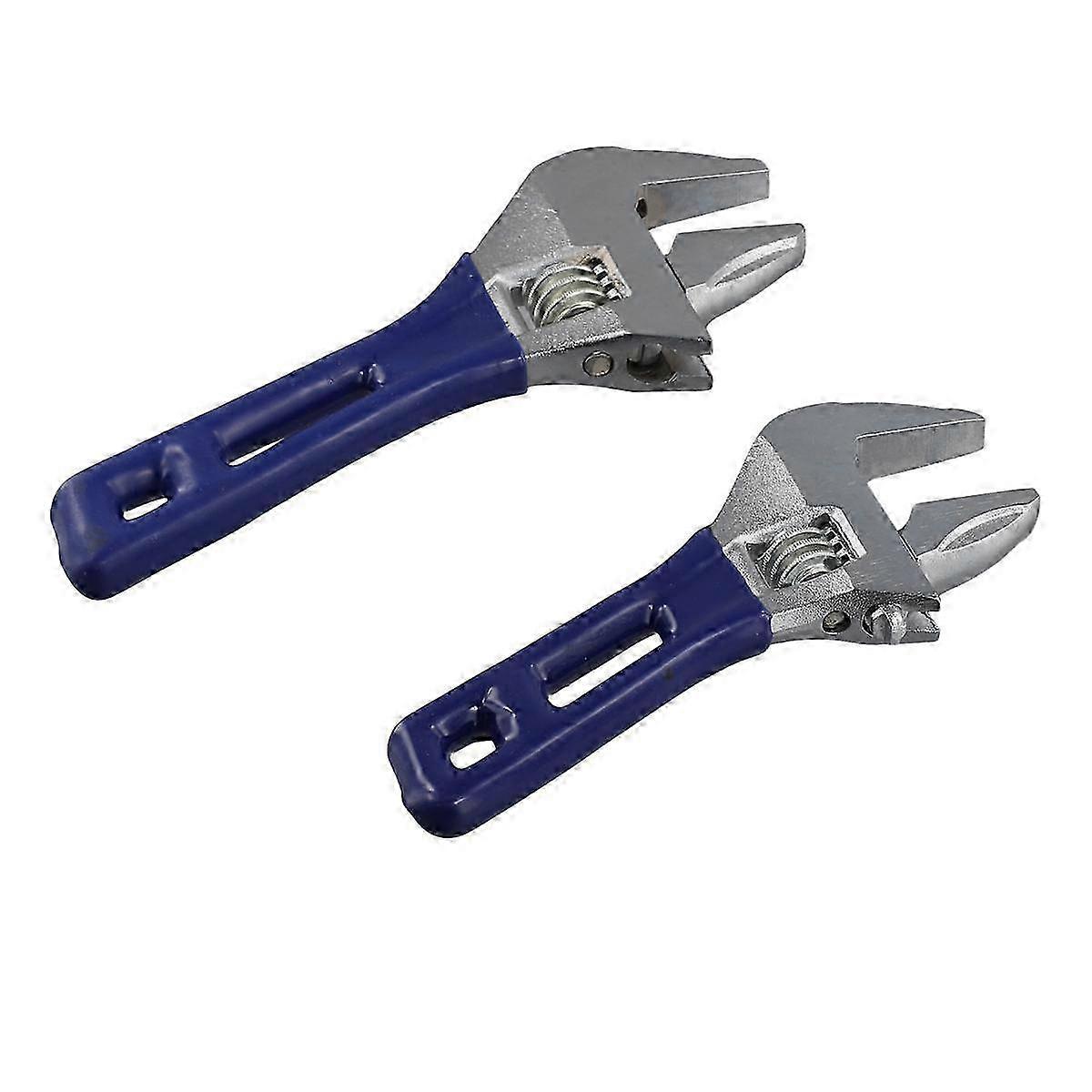 2PCS Universal Adjustable Wrench Large Opening Short Handle Multifunctional Mini Wrench Tools