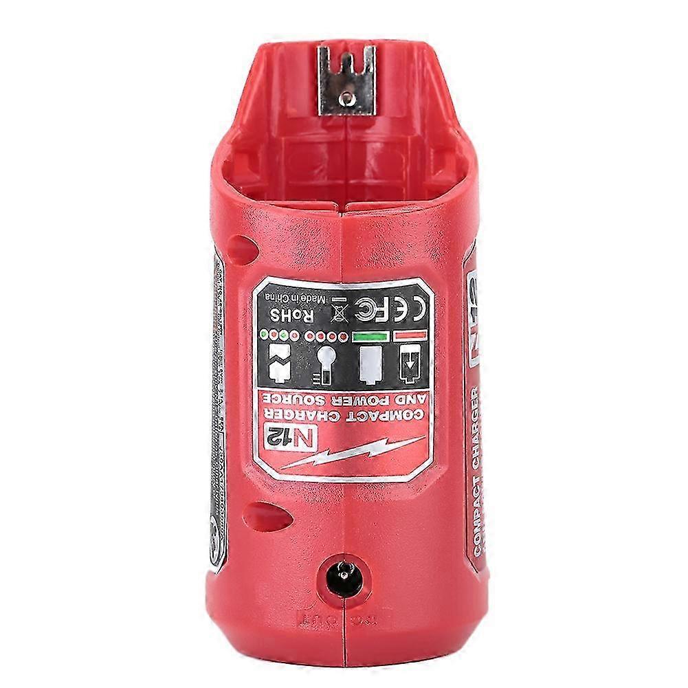 Replacement Round Charger Compatible with All M12 Batteries for Certain Brands Red