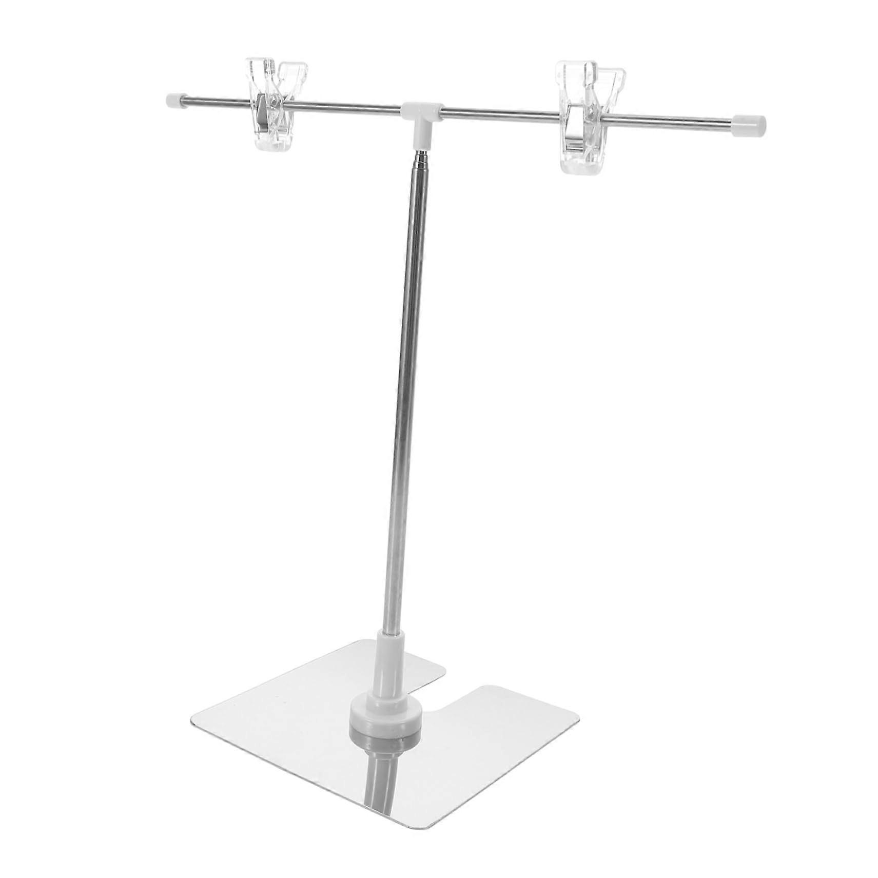Desktop Display Sign Holder with Adjustable Stand, Stainless Steel Poster Holder for Supermarkets, Floor Banner Display Stand
