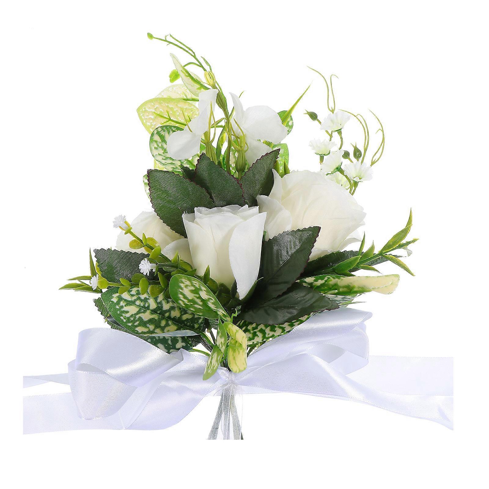 White Polyester Wedding Chair Decoration with Realistic Texture and Fresh Atmosphere for Various Occasions 1Pc