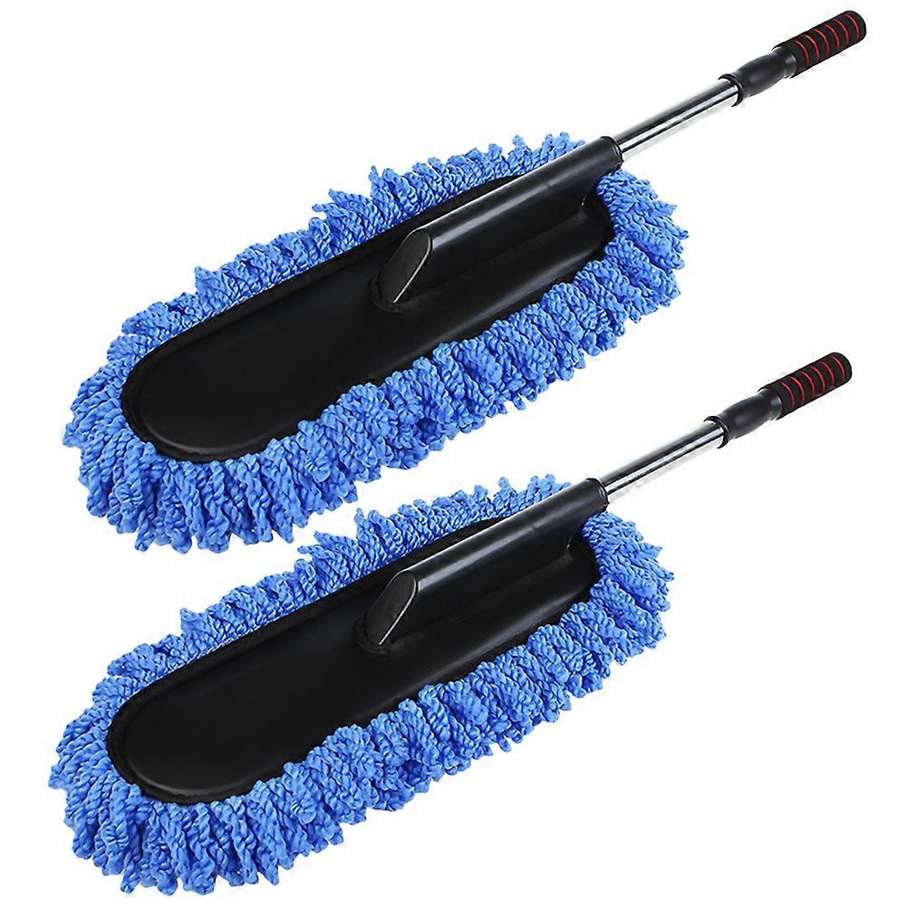 Car Dust Brush Set with Flexible Handle Ergonomic Interior Cleaning Tool for Cars, Bikes & Home Easy Clean Detachable Design Blue
