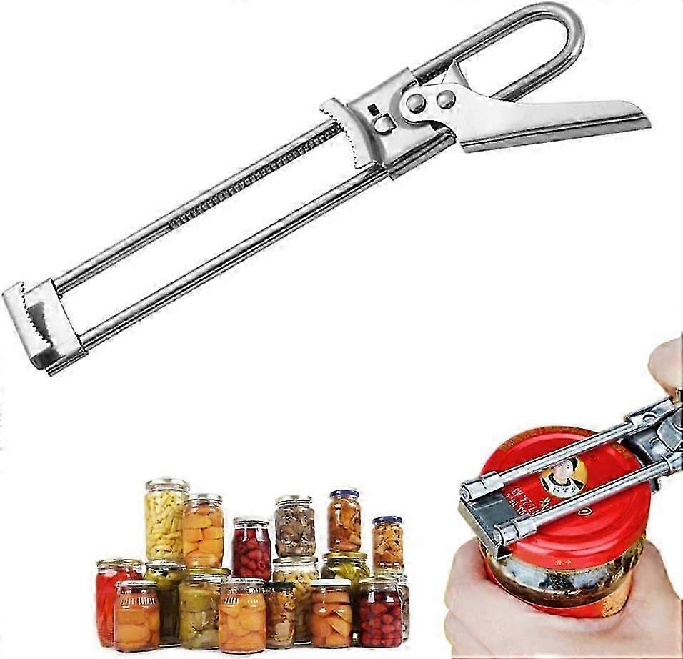 Compact Stainless Steel Can and Bottle Opener with Non-Slip Grip for Easy Use at Home