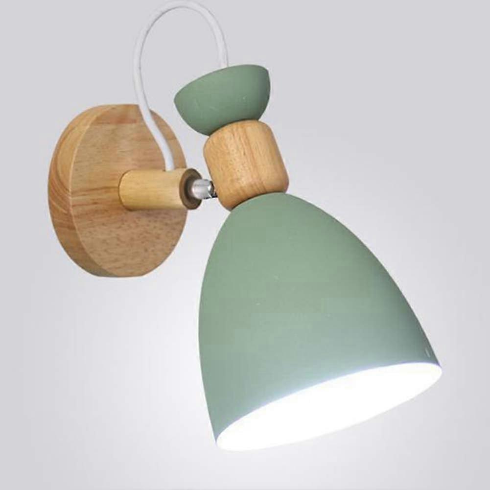 Modern wall lamp made of metal, decorative E27 wall lamp with elegant green lampshade