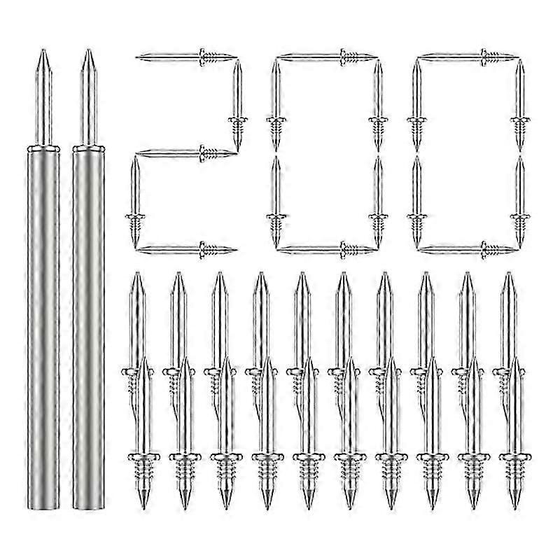 200 Pcs Double- Skirting Thread Seamless Nail,Rust-Proof No Trace Skirting Thread Screws Set with 2