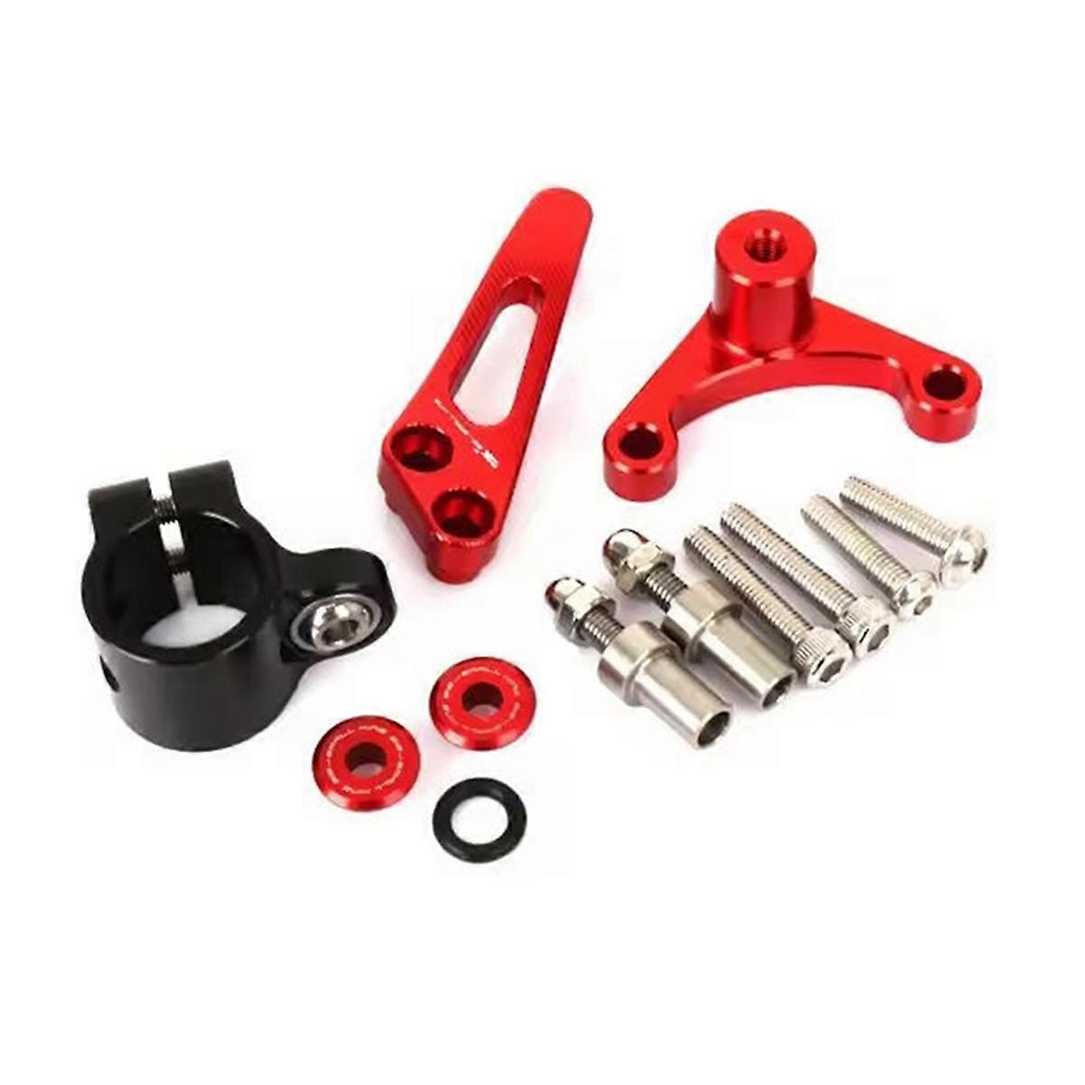 Motorcycle Damper Stabilizer Bracket Steering Mount Kit for 939 950 2018-2025 Red