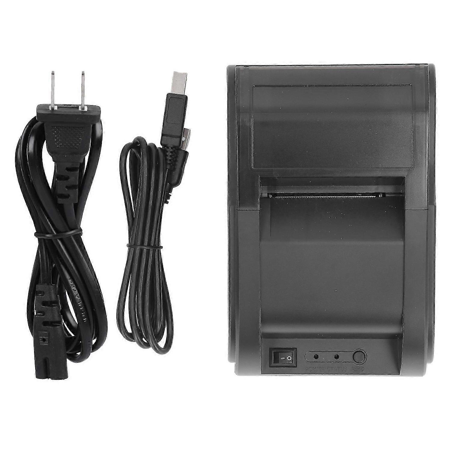 Thermal Receipt Printer USB BT High Speed High Definition Printing 58mm Receipt Printer 100240V US Plug