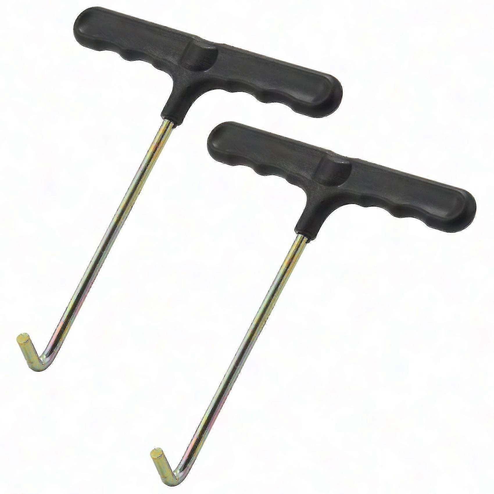 2pcs Trampoline Spring Puller Tool, Heavy Duty T-Hook for Easy Spring Replacement